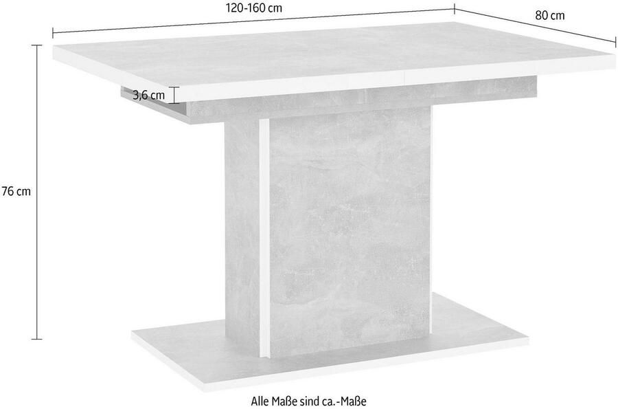 HELA Eettafel Alice uittrekbaar breedte 120-160 cm - Foto 6