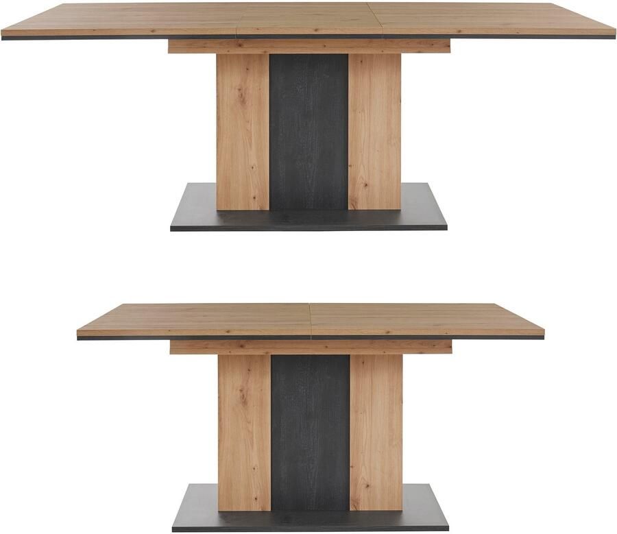Hela EMOB Eettafel Atnalta 160 210x90 cm-artisan gebrand hout Kantoortafels Bruin Spaanplaat Kantoortafels Op voorraad - Foto 4