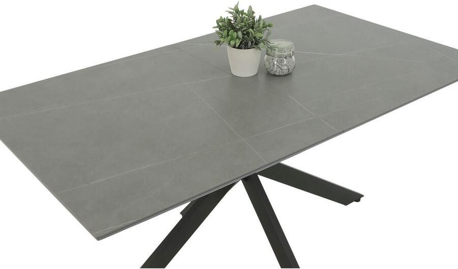 HELA Eettafel CHIARA uitschuifbare tafel 160 200 cm met onderhoudsvriendelijk stenen oppervlak (1 stuk) - Foto 3