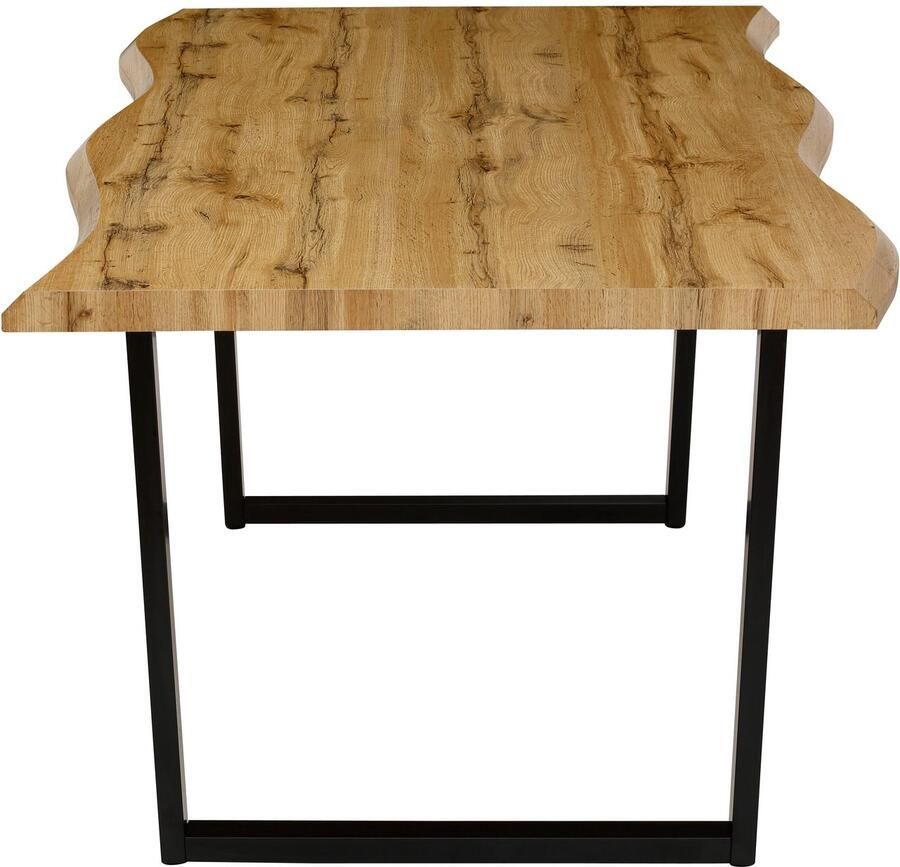 HELA Eettafel GISELLE boomkanttafel keukentafel TOPSELLER! OTTOs Choice Sledeframe metaal industrieel design 140 200 cm breedte 2 kleuren