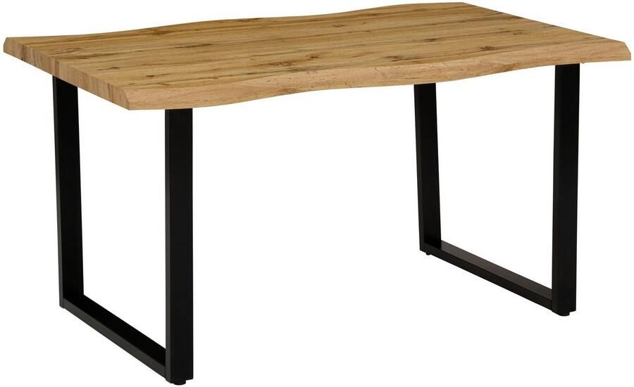 HELA Eettafel GISELLE boomkanttafel keukentafel TOPSELLER! OTTOs Choice Sledeframe metaal industrieel design 140 200 cm breedte 2 kleuren - Foto 4