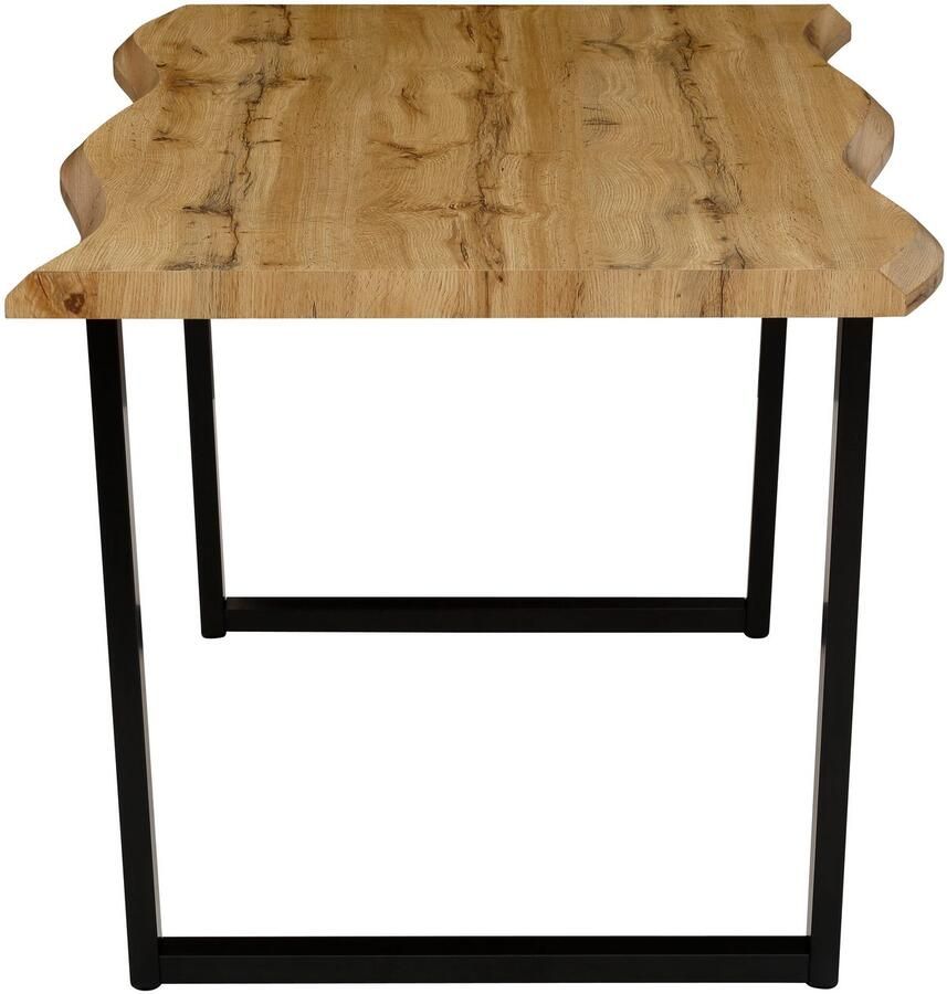 HELA Eettafel GISELLE boomkanttafel keukentafel TOPSELLER! OTTOs Choice Sledeframe metaal industrieel design 140 200 cm breedte 2 kleuren