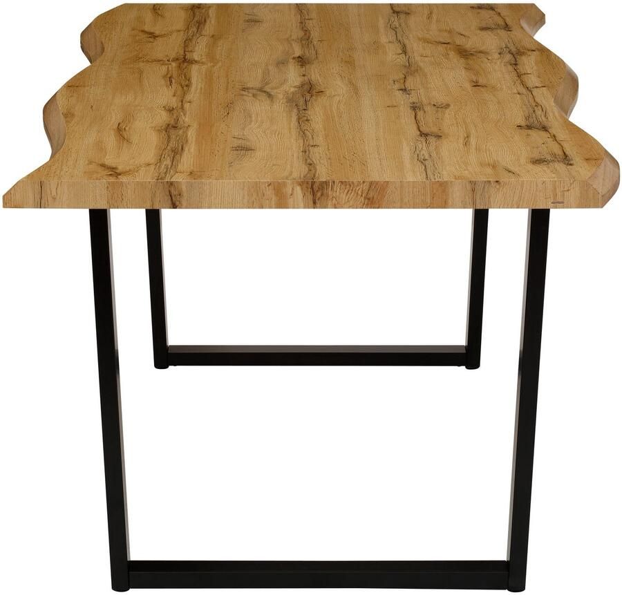 HELA Eettafel GISELLE boomkanttafel keukentafel TOPSELLER! OTTOs Choice Sledeframe metaal industrieel design 140 200 cm breedte 2 kleuren