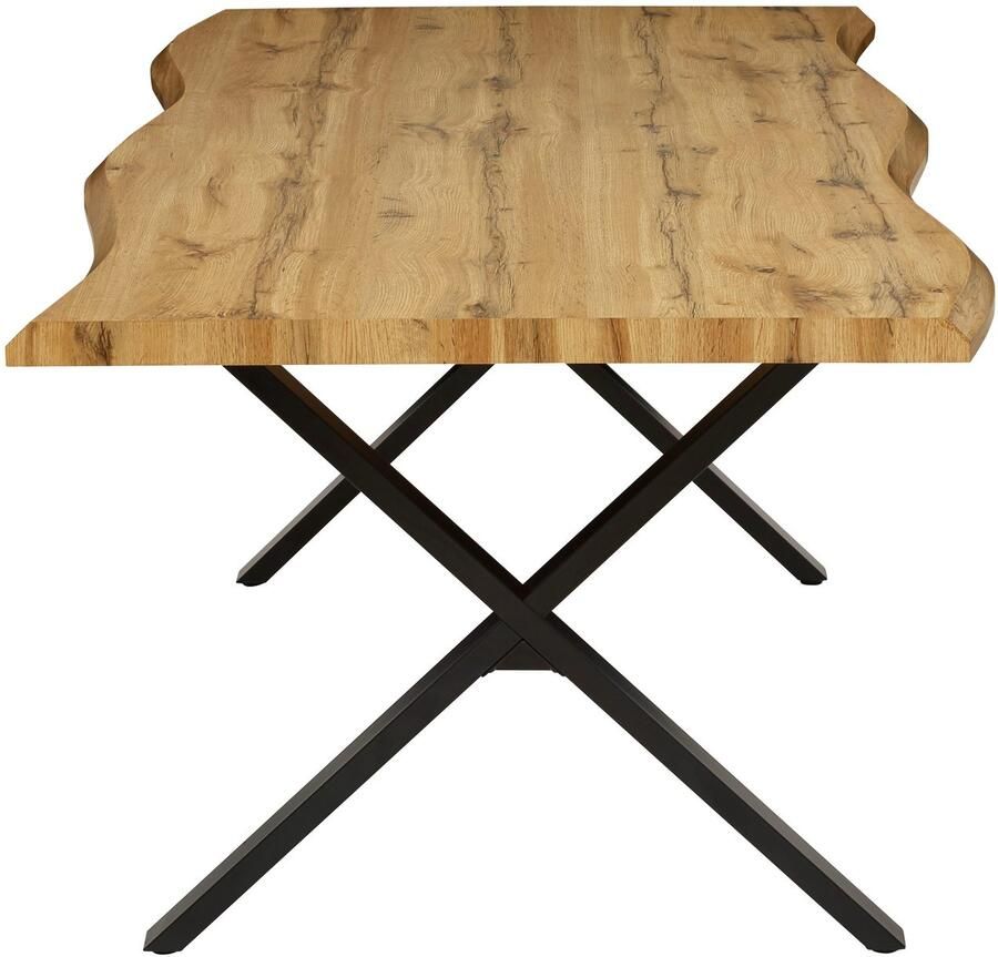 HELA Eettafel GRETA BESTSELLER Boomrandtafel (nabootsing) verschillende maten 46mm dikte keukentafel