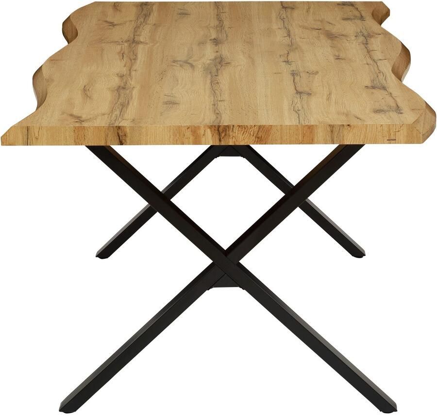 HELA Eettafel GRETA BESTSELLER Boomrandtafel (nabootsing) verschillende maten 46mm dikte keukentafel