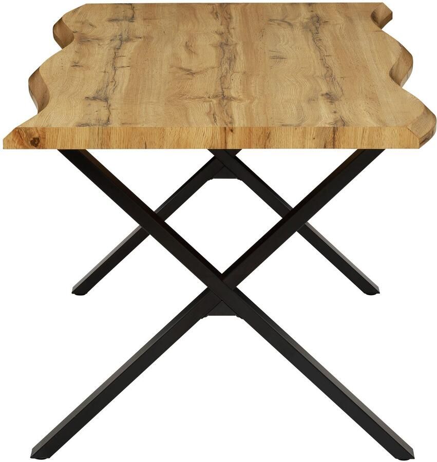 HELA Eettafel GRETA BESTSELLER Boomrandtafel (nabootsing) verschillende maten 46mm dikte keukentafel