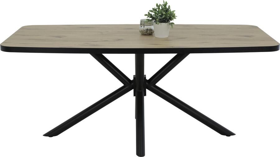 HELA Eettafel Jana ABS-kant melamine bootvormig verdubbeld breedte 180 cm (1 stuk) - Foto 4