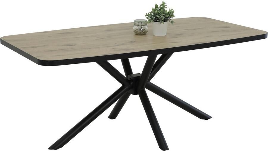 HELA Eettafel Jana ABS-kant melamine bootvormig verdubbeld breedte 180 cm (1 stuk) - Foto 3