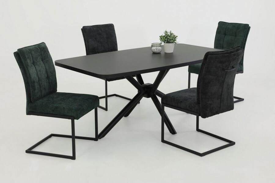 HELA Eettafel Jana ABS-kant melamine bootvormig verdubbeld breedte 180 cm (1 stuk) - Foto 2