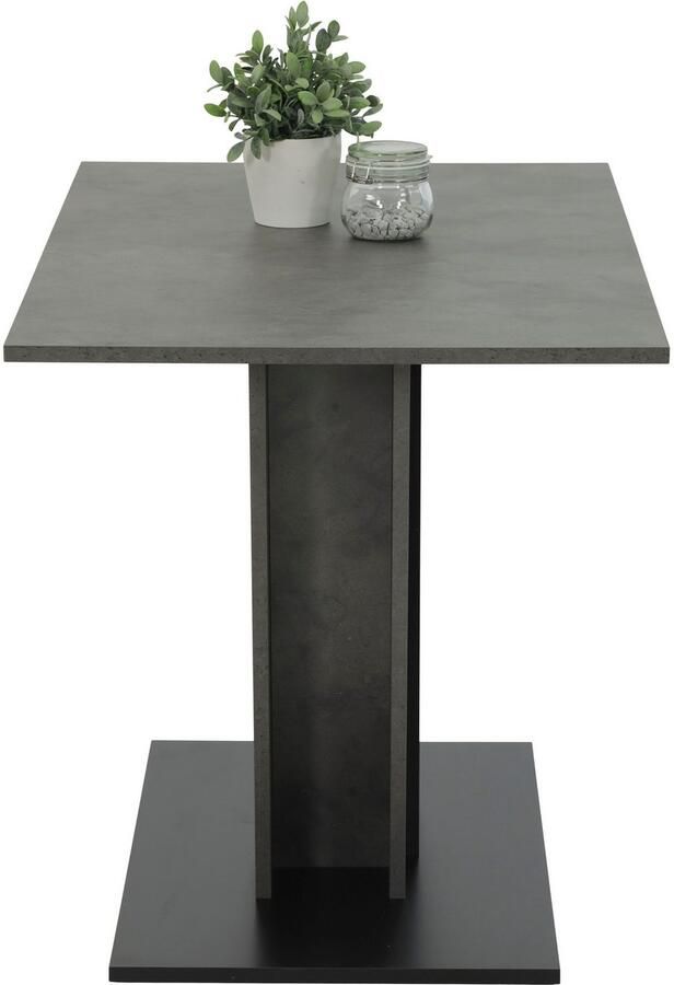 HELA Eettafel JUDITH met ABS-rand Melamine zuiltjestafel V-vorm bodemplaat in contrasterende kleur (1 stuk) - Foto 2