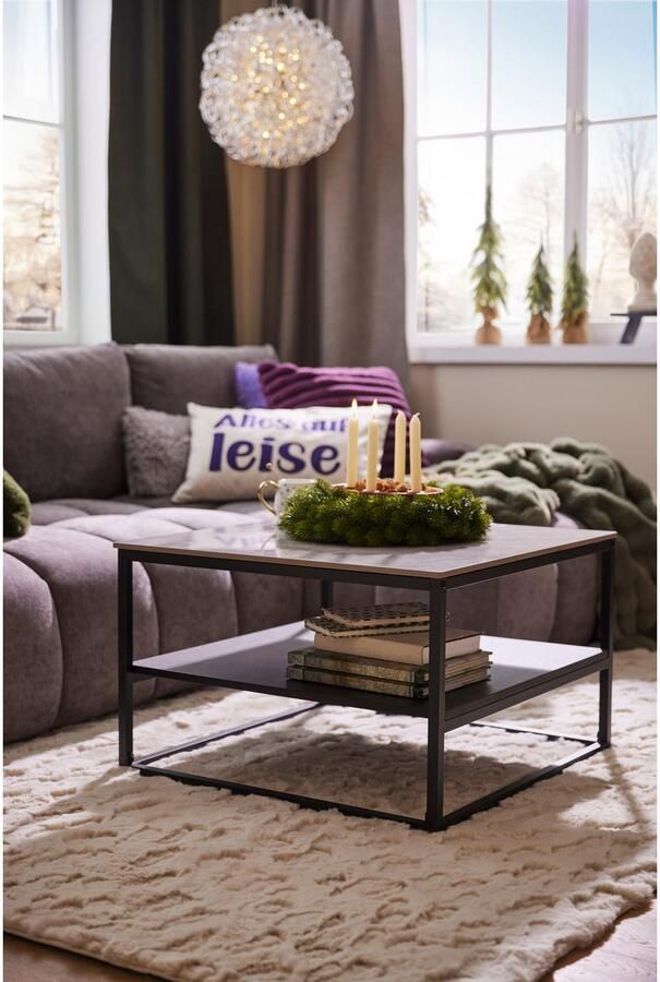 HELA Salontafel Hugo Salontafel vierkant gesinterde steen opbergplank (1 stuk) - Foto 4