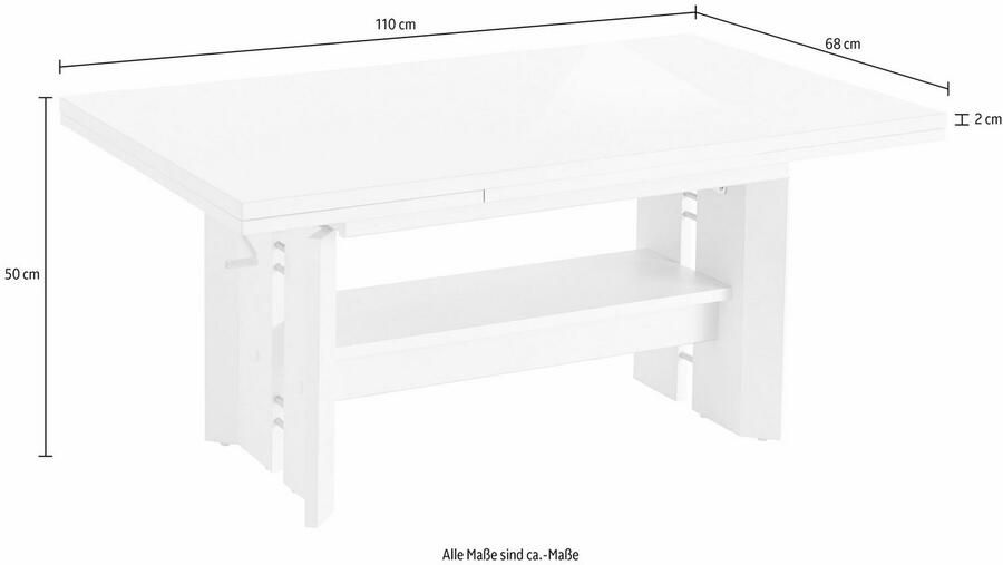 HELA Salontafel In hoogte verstelbaar en uittrekbaar - Foto 5