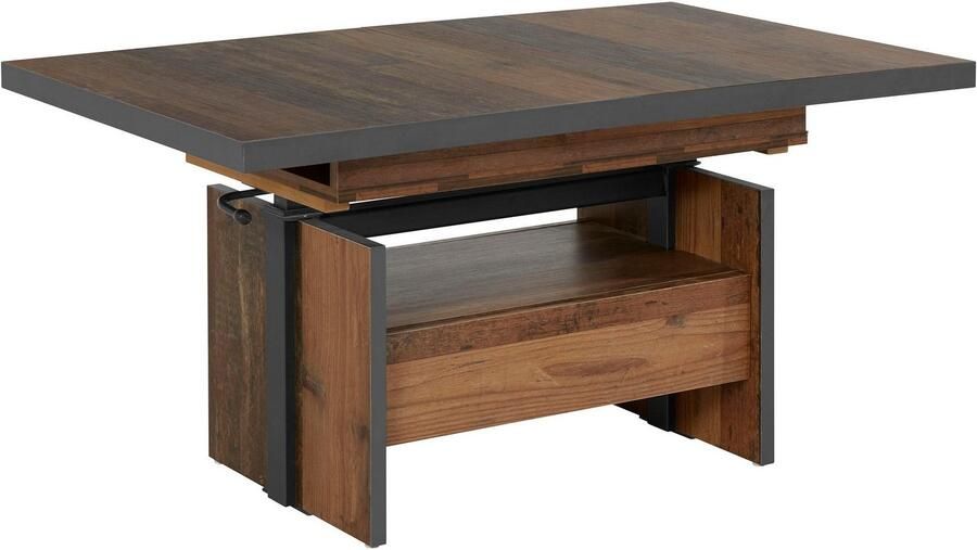 HELA Salontafel Noah uittrekbaar en in hoogte verstelbaar met lade vintage-look - Foto 10