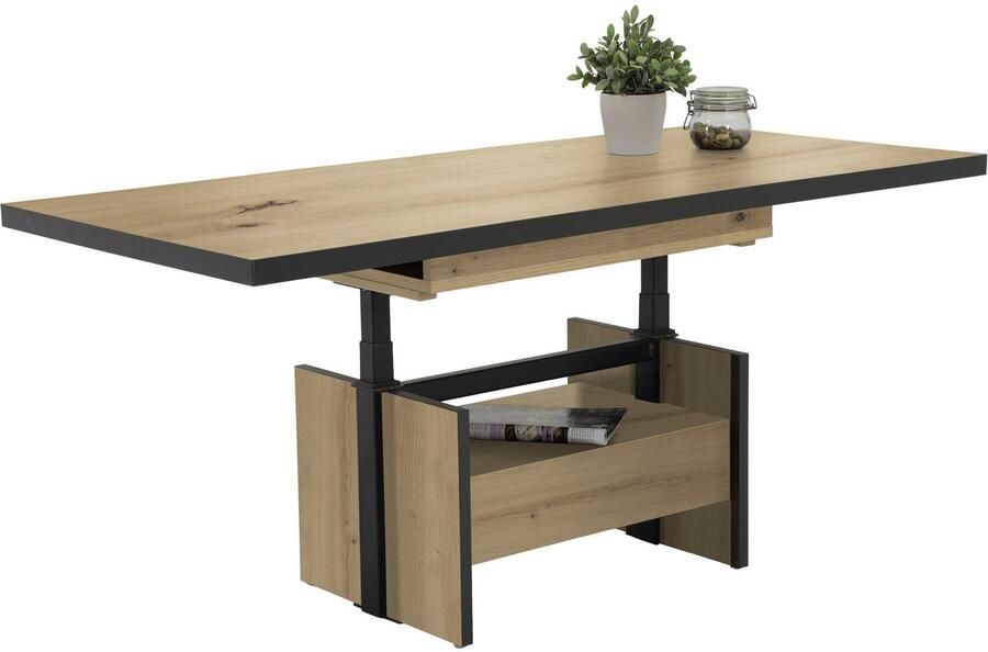 HELA Salontafel Noah uittrekbaar en in hoogte verstelbaar met lade vintage-look - Foto 2