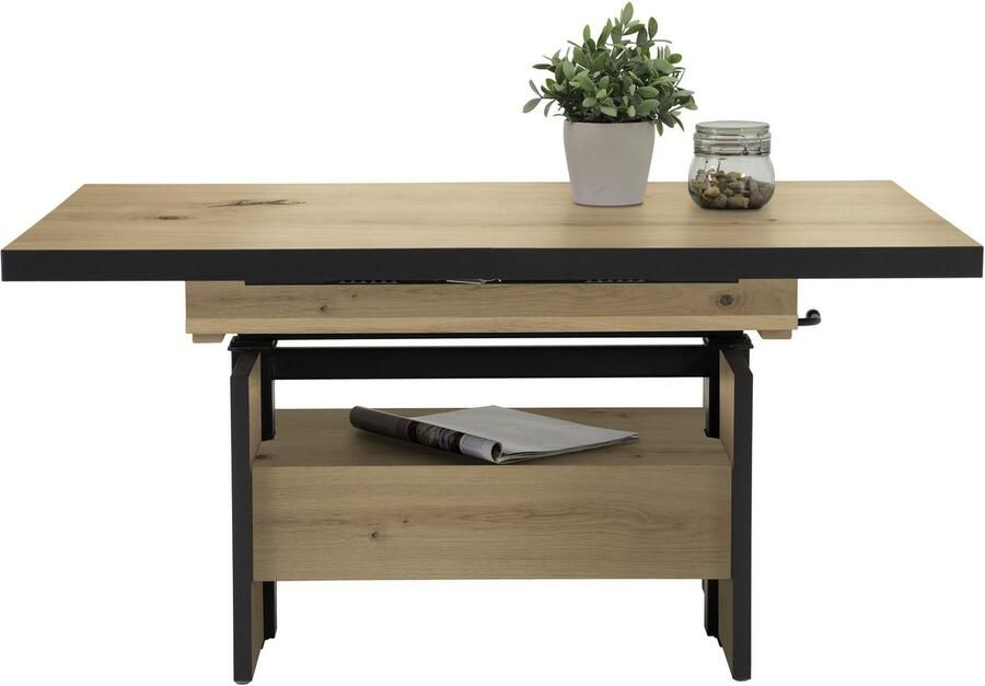 HELA Salontafel Noah uittrekbaar en in hoogte verstelbaar met lade vintage-look