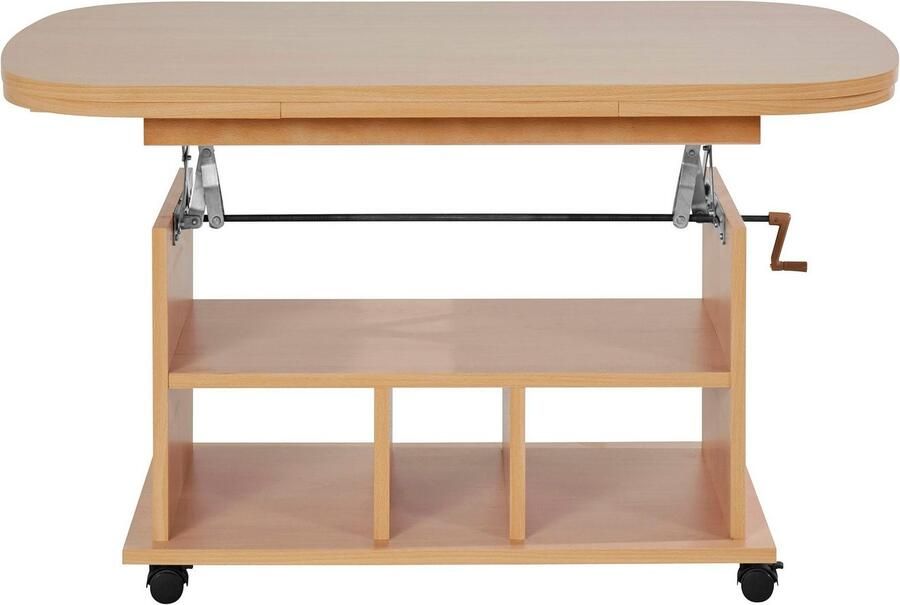 HELA Salontafel op wieltjes in hoogte verstelbaar en uittrekbaar - Foto 9