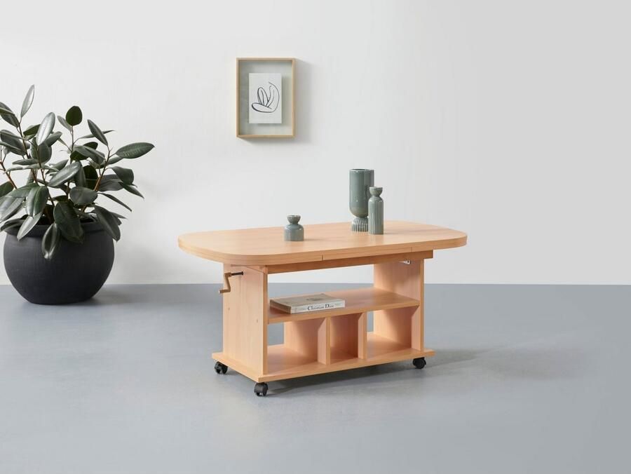 HELA Salontafel op wieltjes in hoogte verstelbaar en uittrekbaar - Foto 5