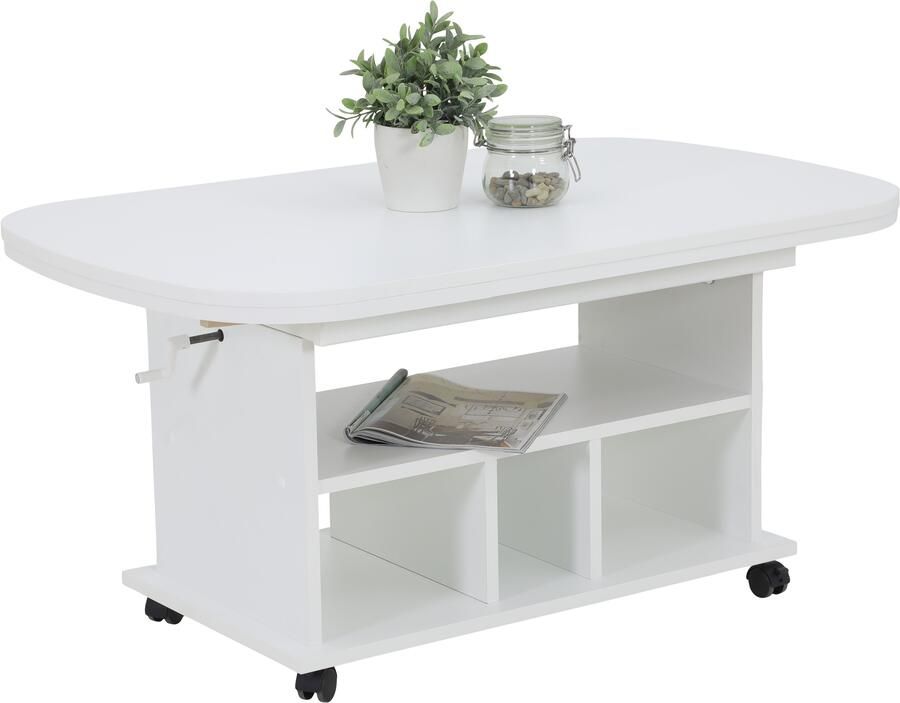 HELA Salontafel op wieltjes in hoogte verstelbaar en uittrekbaar - Foto 4