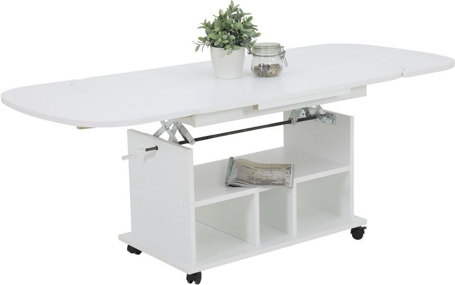 HELA Salontafel op wieltjes in hoogte verstelbaar en uittrekbaar - Foto 3