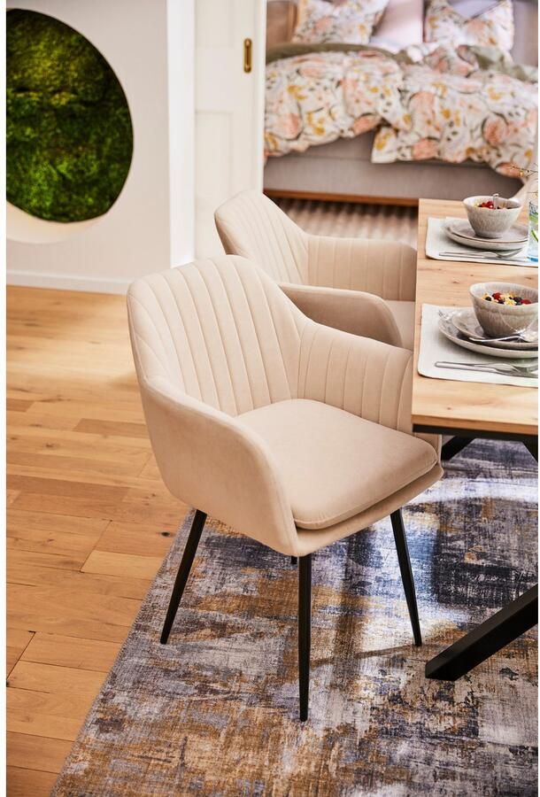 HELA Stoel met armleuningen Carla comfortabele fauteuil kuipstoel (set) - Foto 6