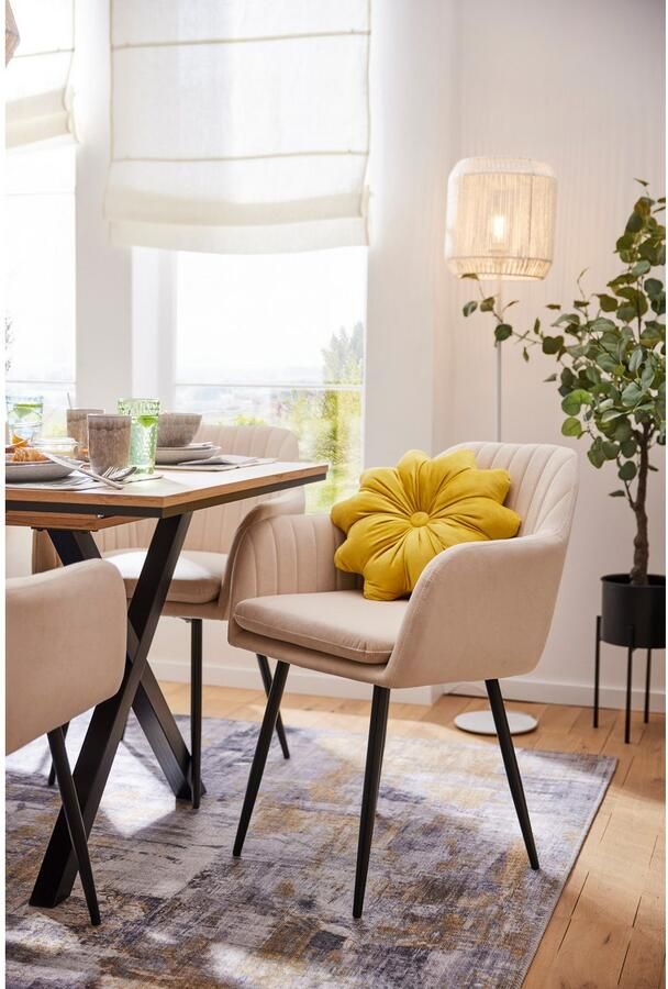 HELA Stoel met armleuningen Carla comfortabele fauteuil kuipstoel (set) - Foto 7