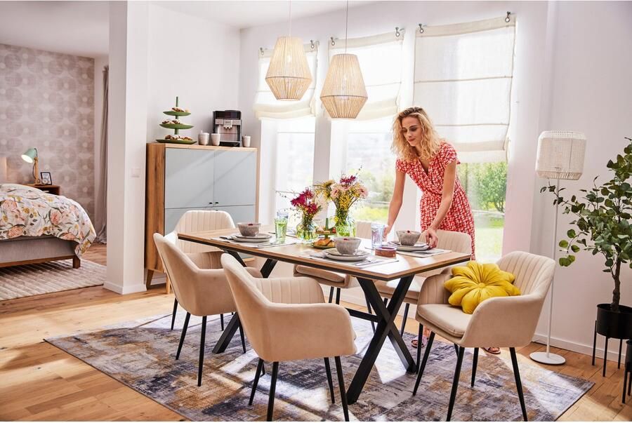 HELA Stoel met armleuningen Carla comfortabele fauteuil kuipstoel (set) - Foto 9