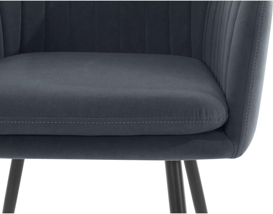 HELA Stoel met armleuningen Carla comfortabele fauteuil kuipstoel (set)