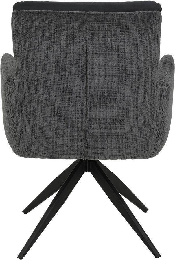 HELA Stoel met armleuningen LEANDRA met auto-Return Comfortstoel met veren eetkamerstoel draaibaar (set 2 stuks) - Foto 4