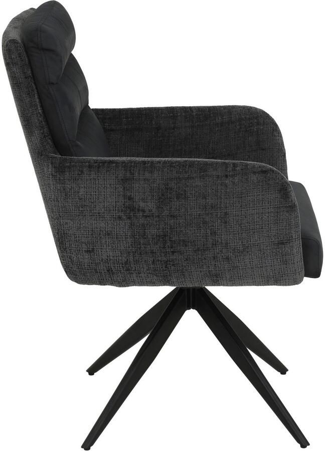 HELA Stoel met armleuningen LEANDRA met auto-Return Comfortstoel met veren eetkamerstoel draaibaar (set 2 stuks) - Foto 2