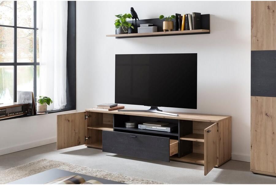 Hela Tv-meubel Atnalta 180x40 Cm-Artisan gebrand Hout - Foto 5