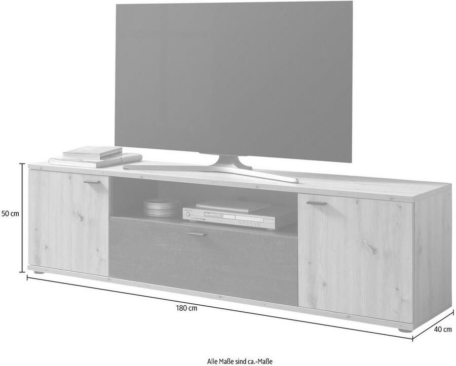 Hela Tv-meubel Atnalta 180x40 cm-Artisan gebrand hout - Foto 2
