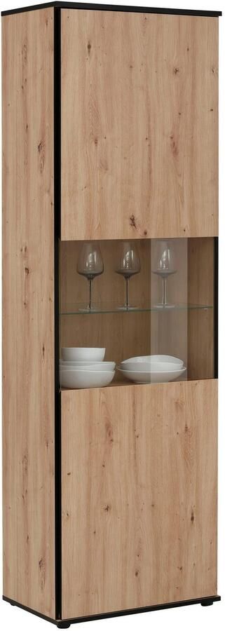 HELA Vitrinekast Ariana met schuinverwerkte verzonken grepen hoogte 195 cm - Foto 5