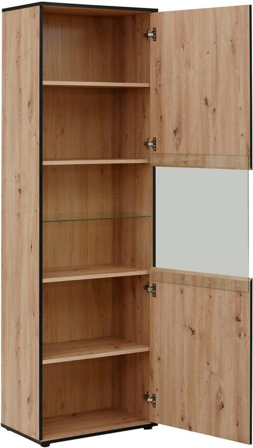 HELA Vitrinekast Ariana met schuinverwerkte verzonken grepen hoogte 195 cm - Foto 2