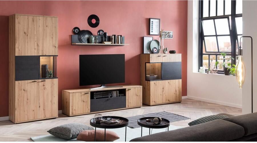 Hela Tv-meubel Atnalta 180x40 Cm-Artisan gebrand Hout - Foto 6