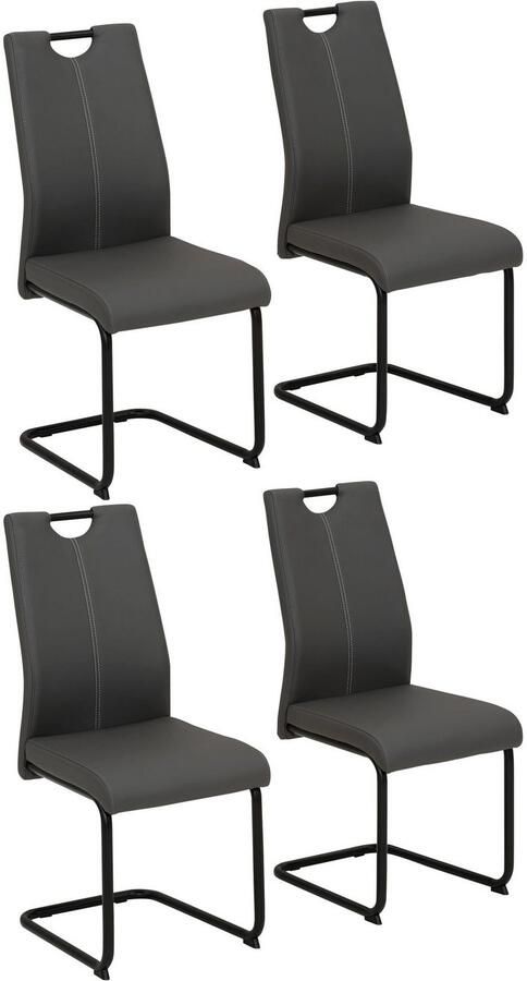 HELA Vrijdragende stoel Cora Handvat in zwart (set) - Foto 9