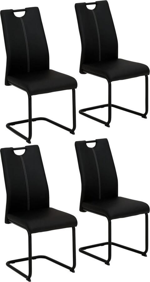 HELA Vrijdragende stoel Cora Handvat in zwart (set) - Foto 9