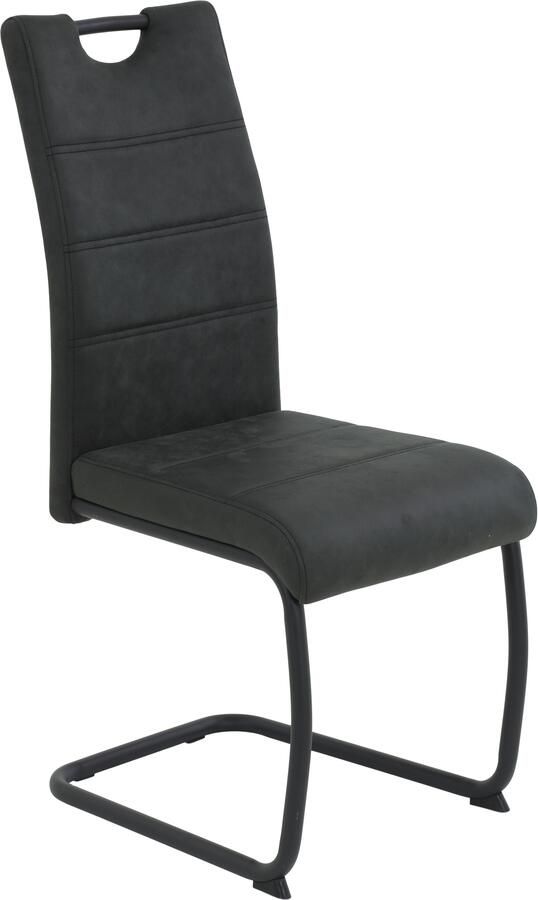 HELA Vrijdragende stoel DUNJA Schommelstoel vintage look met handvat rond buisframe (1 stuk) - Foto 5