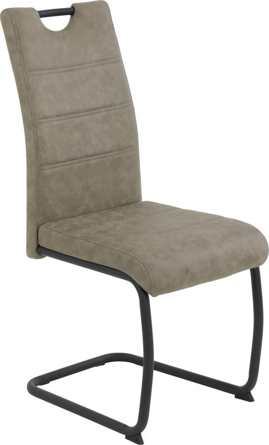 HELA Vrijdragende stoel DUNJA Schommelstoel vintage look met handvat rond buisframe (1 stuk) - Foto 5