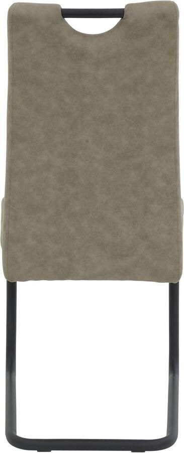 HELA Vrijdragende stoel DUNJA Schommelstoel vintage look met handvat rond buisframe (set 2 stuks) - Foto 5