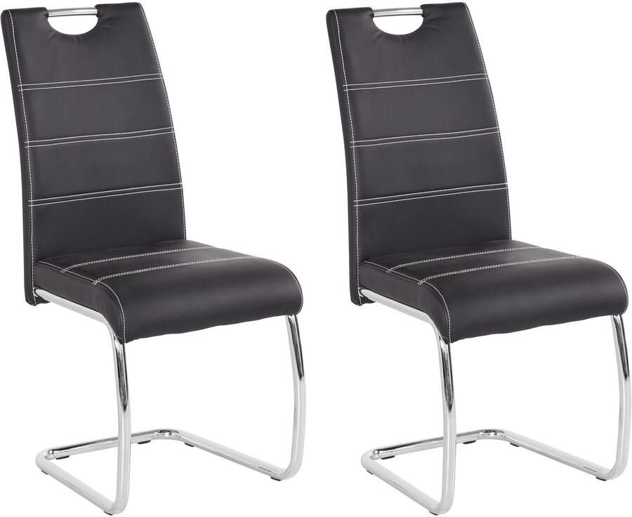 HELA Vrijdragende stoel Flora eetkamerstoelen Vrijdragende stoel set: 1 2 of 4 stuks hoog zitcomfort - Foto 3