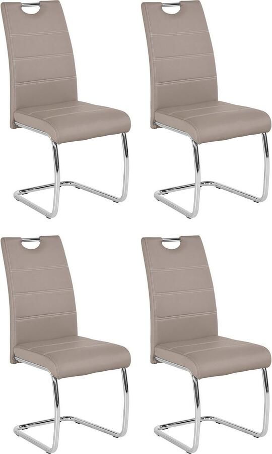 HELA Vrijdragende stoel Flora eetkamerstoelen Vrijdragende stoel set: 1 2 of 4 stuks hoog zitcomfort - Foto 9