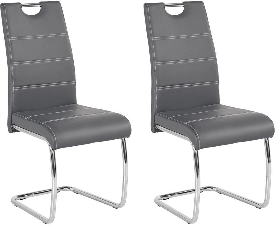 HELA Vrijdragende stoel Flora eetkamerstoelen Vrijdragende stoel set: 1 2 of 4 stuks hoog zitcomfort - Foto 3