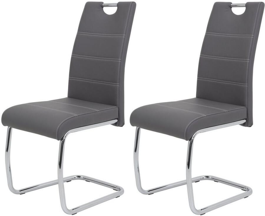 HELA Vrijdragende stoel Flora eetkamerstoelen Vrijdragende stoel set: 1 2 of 4 stuks hoog zitcomfort - Foto 4