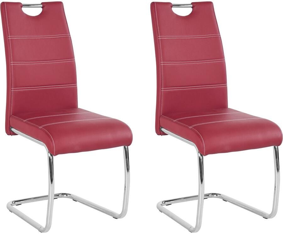 HELA Vrijdragende stoel Flora eetkamerstoelen Vrijdragende stoel set: 1 2 of 4 stuks hoog zitcomfort - Foto 4