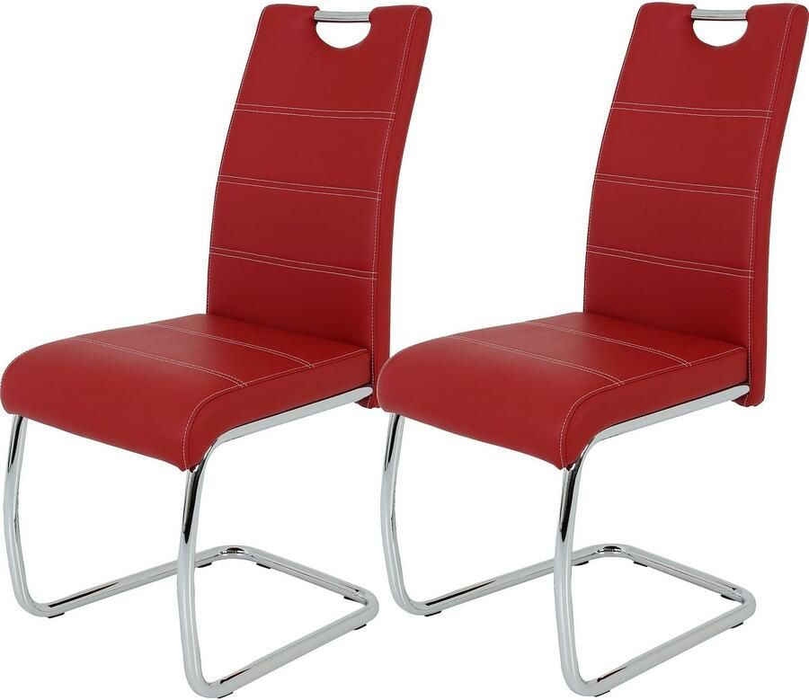 HELA Vrijdragende stoel Flora eetkamerstoelen Vrijdragende stoel set: 1 2 of 4 stuks hoog zitcomfort - Foto 3