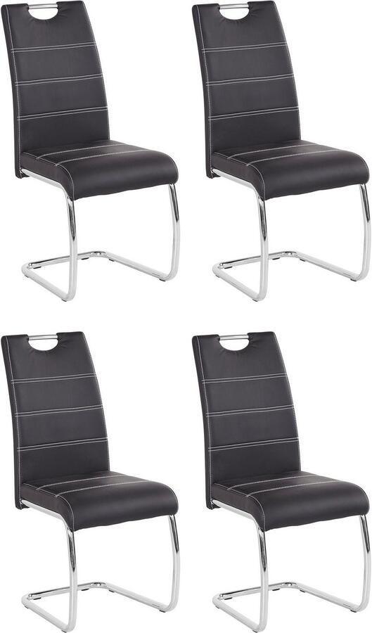 HELA Vrijdragende stoel Flora eetkamerstoelen Vrijdragende stoel set: 1 2 of 4 stuks hoog zitcomfort - Foto 10