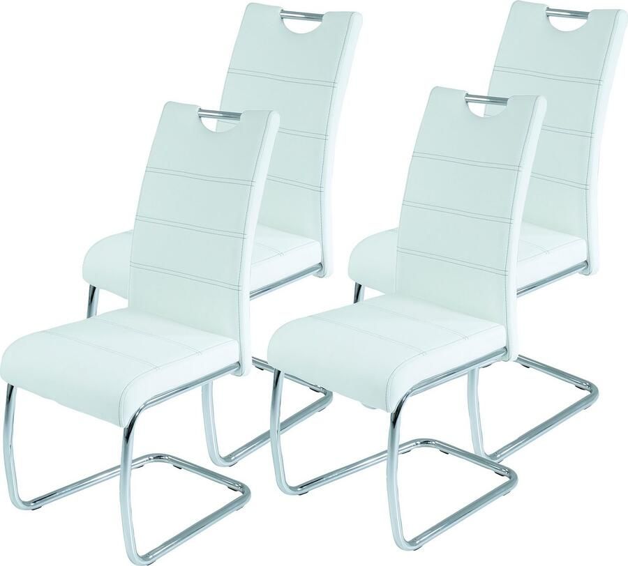 HELA Vrijdragende stoel Flora eetkamerstoelen Vrijdragende stoel set: 1 2 of 4 stuks hoog zitcomfort - Foto 3