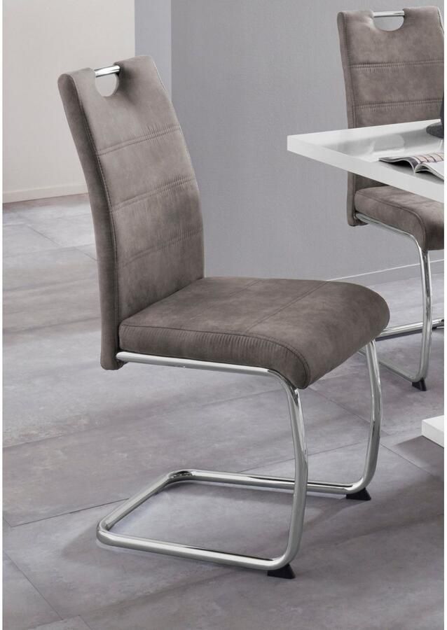 HELA Vrijdragende stoel Flora eetkamerstoelen Vrijdragende stoel set: 1 2 of 4 stuks hoog zitcomfort