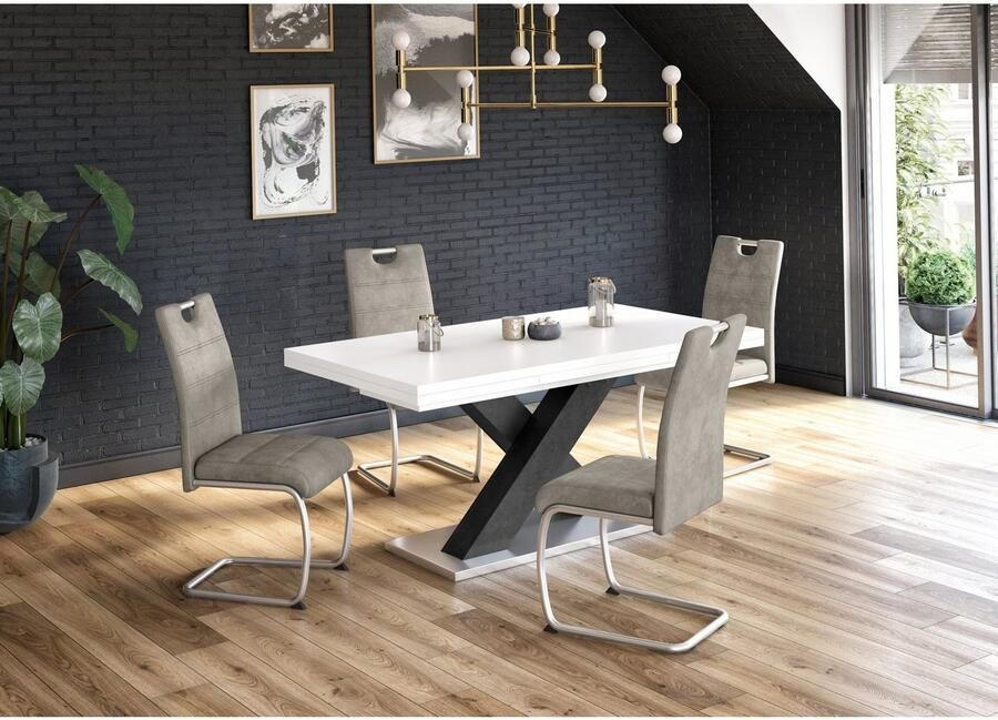 HELA Vrijdragende stoel Flora eetkamerstoelen Vrijdragende stoel set: 1 2 of 4 stuks hoog zitcomfort - Foto 7