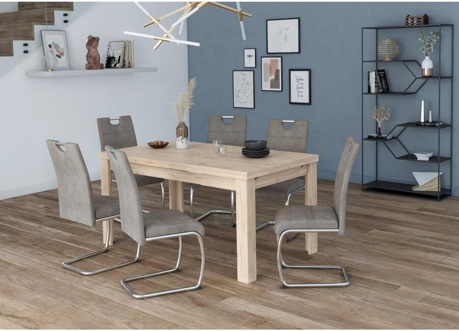 HELA Vrijdragende stoel Flora eetkamerstoelen Vrijdragende stoel set: 1 2 of 4 stuks hoog zitcomfort - Foto 11